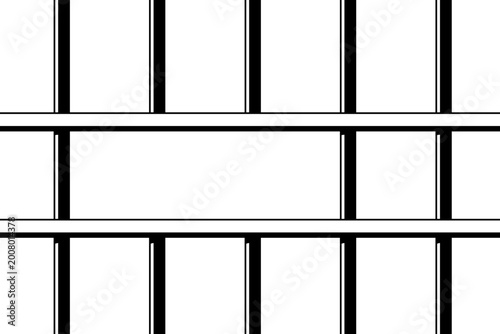 Obraz na plátne Prison bars or jail cell bars vector illustration