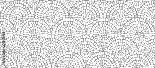 Bild auf Leinwand Ancient fan mosaic pattern for floor