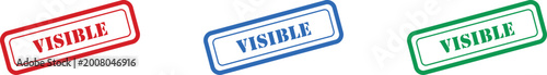 Fotografía Red blue and green visible status rubber stamps indicate something is currently