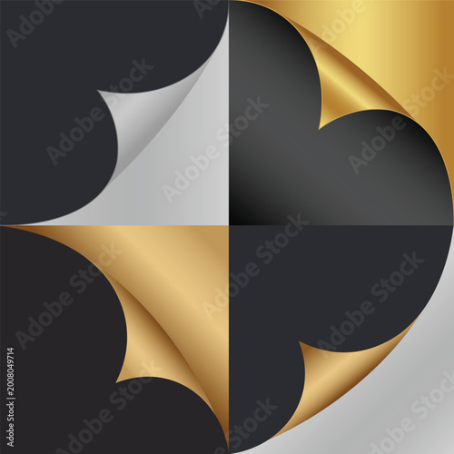 Colorful page curl corner effect collections vector illustration.