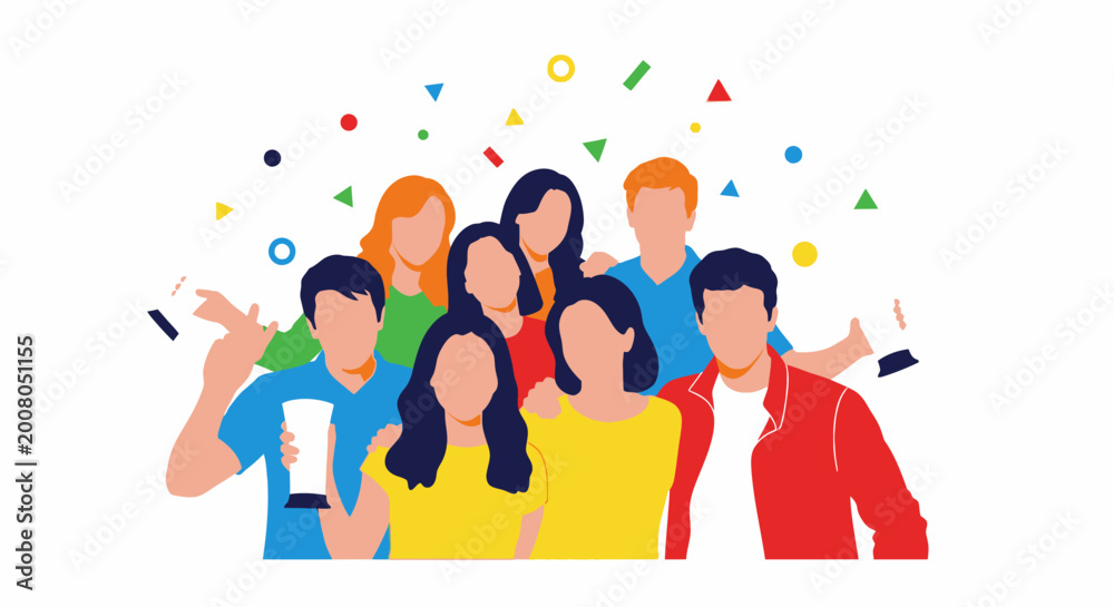 Fototapeta premium Diverse Group of Young Adults.
