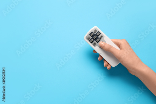 Female with remote controll...