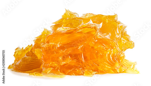 Grease yellow lithium machinery lubrication for automotive and industrial isolated on white.