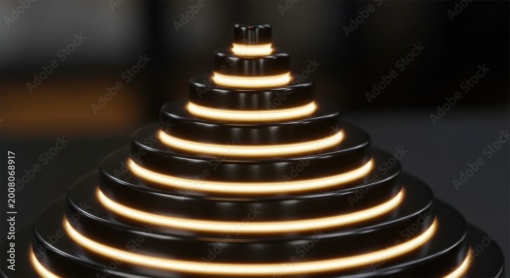 Fototapeta premium Sleek, modern, and luxurious abstract minimalist pyramid structure,