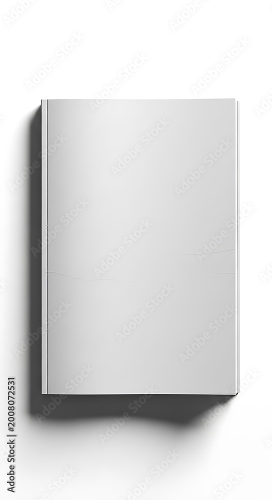 Naklejka premium Blank white rectangular object isolated.