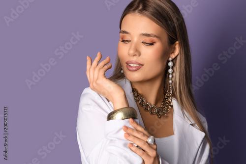 Fashionable young woman in ...