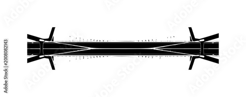 Minimalist Black and White Bridge Artwork - Abstract SVG Design