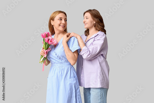 Beautiful mature woman with...