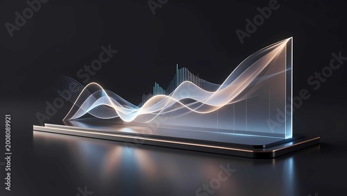 Corporate business data analytics performance with geometric modern visual clean style