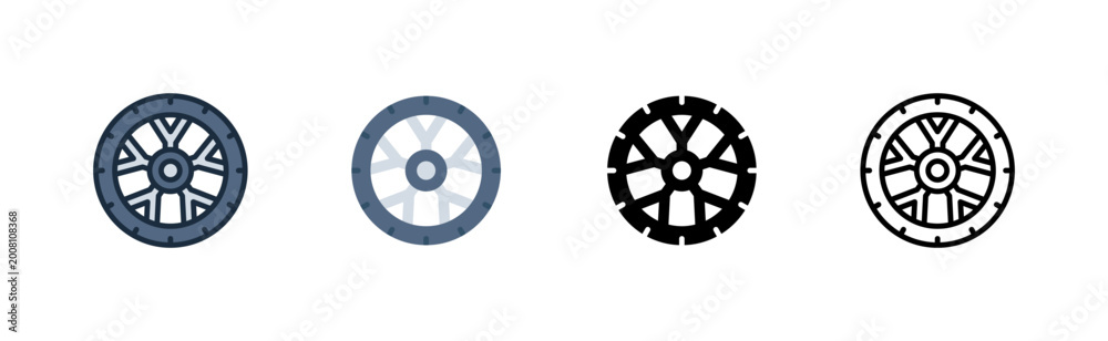 Obraz premium tire icon. rubber wheel. road grip. vehicle transport.