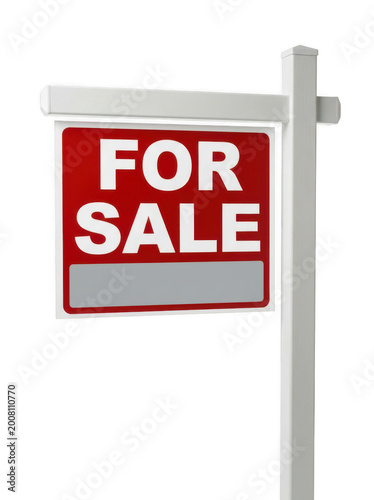 For Sale sign with transparent background, real estate sign