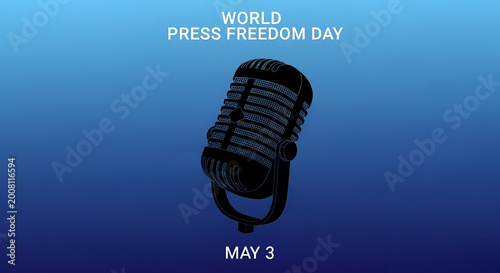 Vintage Microphone and Text 