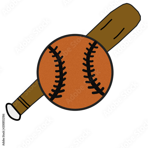 baseball bat and ball