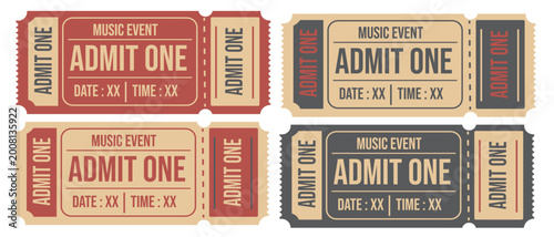 Canvas Print Music event tickets, admit one