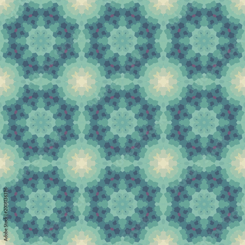 Patrón sin costuras Original. Colores. Formas. Estampa. Textura. Fondo. Caleidoscopio. Simétrico. Infinito