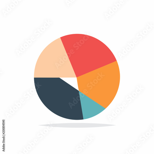 Free Download Colorful Pie Chart Graphic - GFXLoad