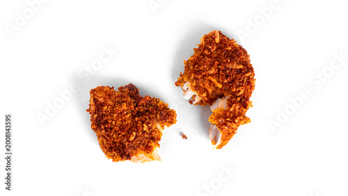 Fotografia Chicken nuggets isolated on a white background.
