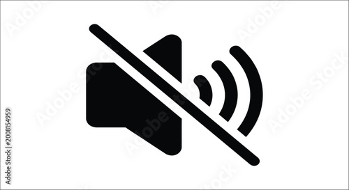 Fotografija Muted speaker icon on white background high quality