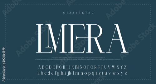 Bild auf Leinwand Luxury alphabet letters font