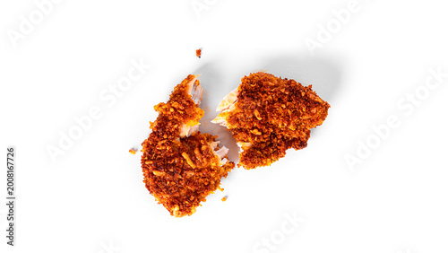Quadro em tela Chicken nuggets isolated on a white background.