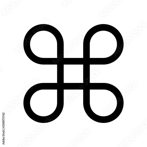 Bilde på lerret Standard command shortcut icon for software keyboard navigation and operating system interface control