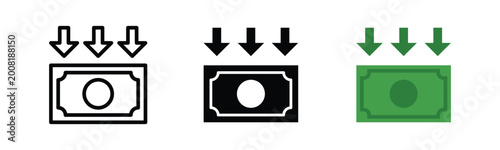 Receive icon set vector illustration isolated on white background
