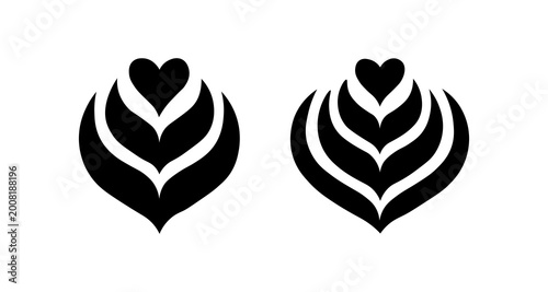 Foto Coffee latte art icon