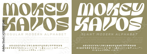 Money kavos custom font abstract organic lettering design