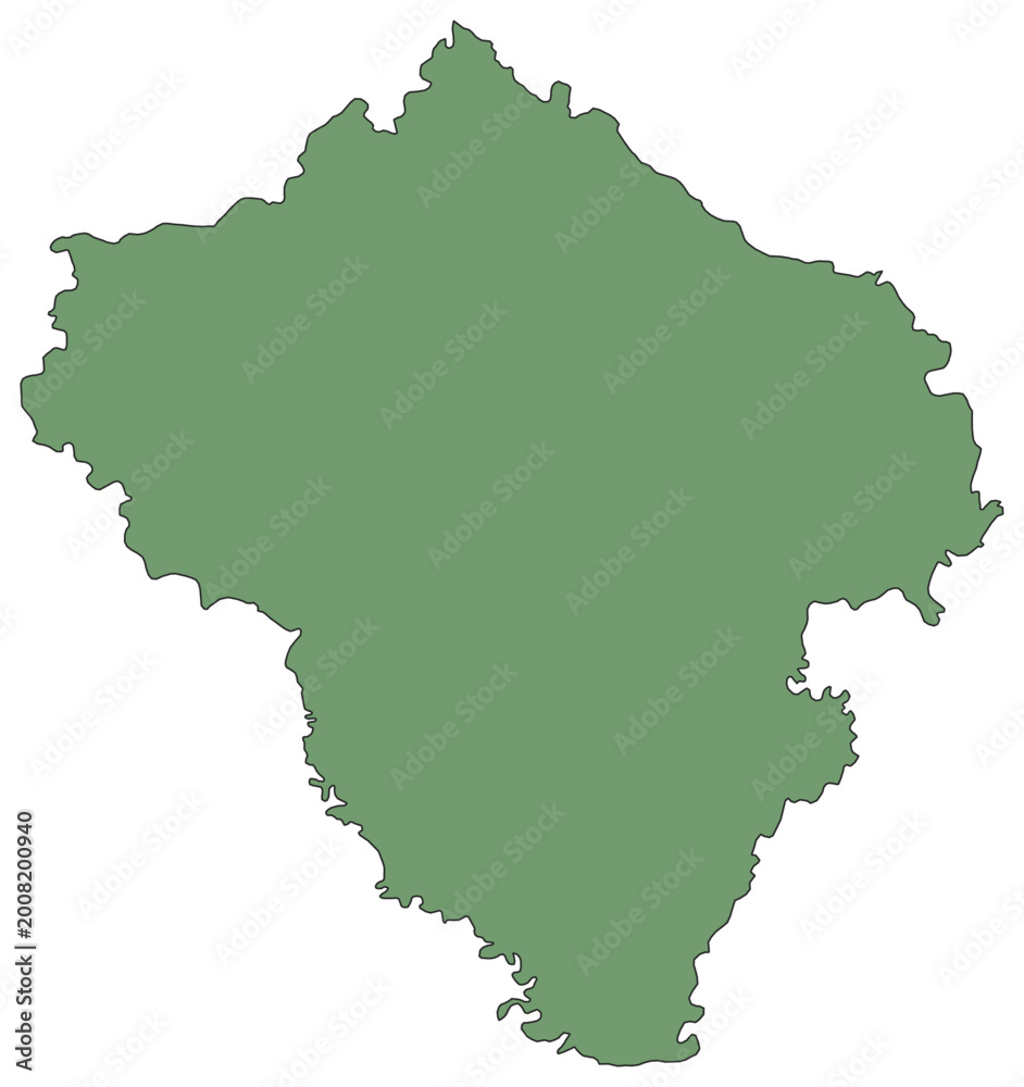 Obraz premium Vector Map of Rongpur District Bangladesh