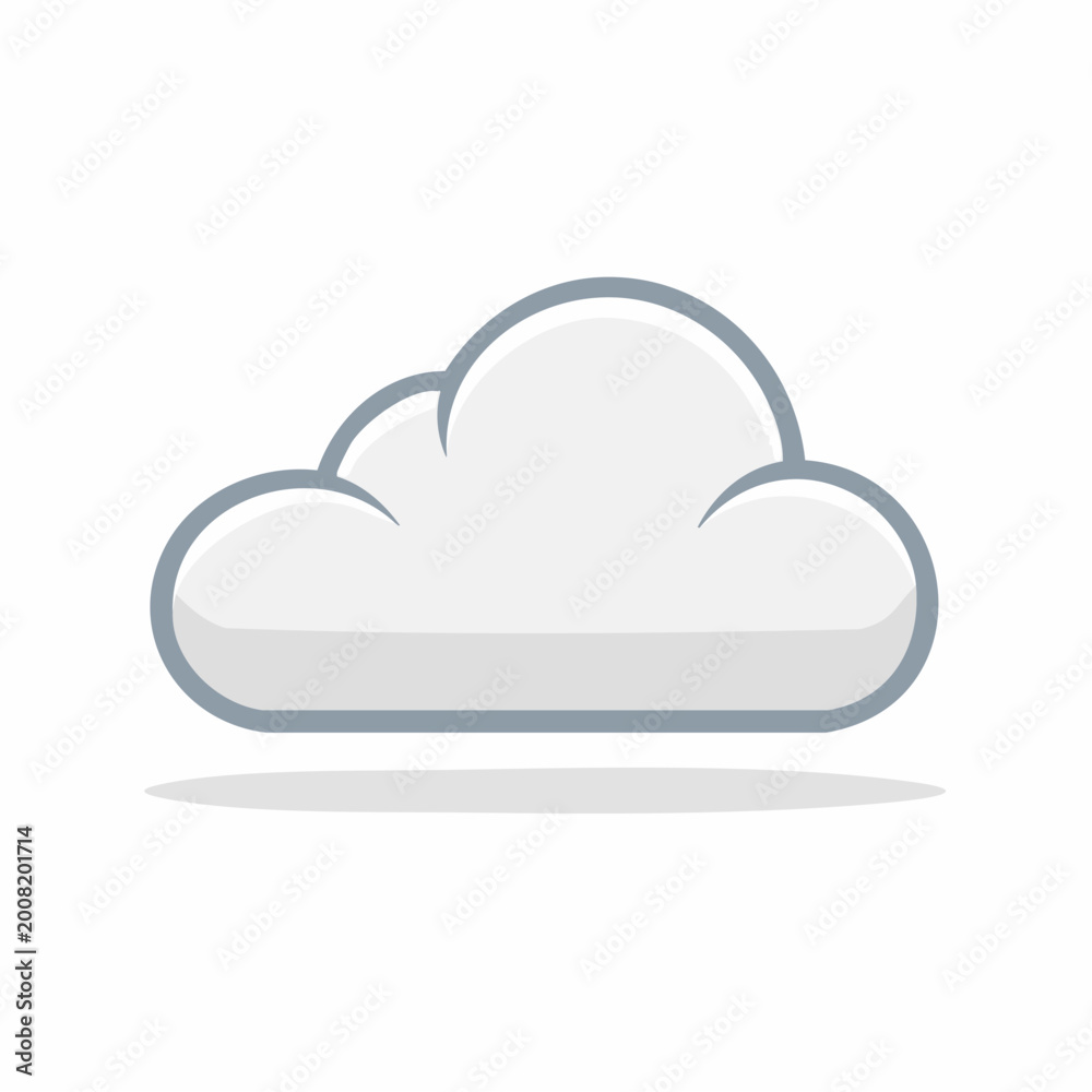 Fototapeta premium Stylized Cloud Icon