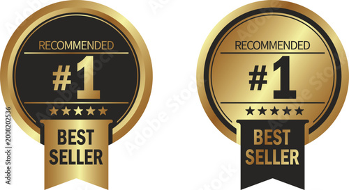 Photos The number 1 best-selling vector badge with ribbon