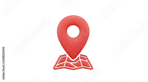 Free Download 3D Location Pin Icon in Smooth Soft Style, Map Marker and Navigation Concept for App UI and GPS Services - GFXLoad