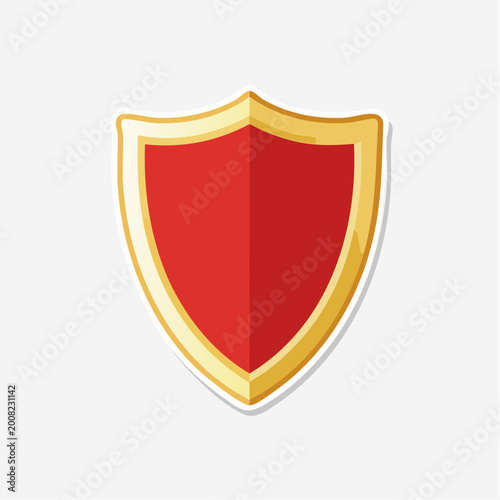 Red and gold shield emblem Free Download Red and gold shield emblem - GFXLoad