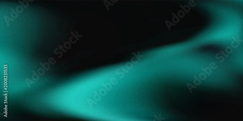 Modern teal green background gradient with blur effect and a curved line with black gradient.