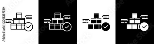 Quadro su tela material specification white icon set design
