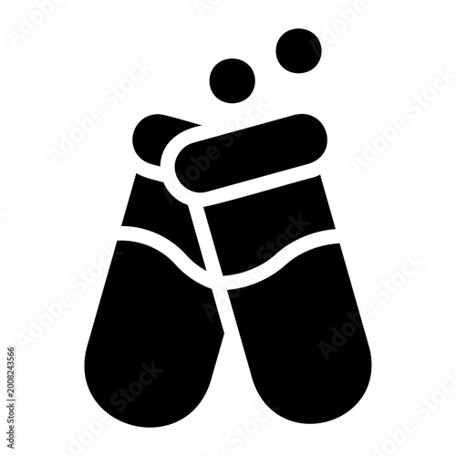 Tableau sur toile Test tube Solid icon