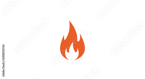 Tableau sur toile Flame icon symbol fire burning.