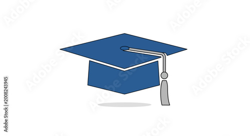 Obraz na plátne Graduation Cap Academic Achievement Symbol.