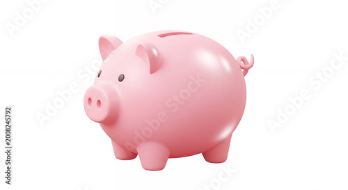 Photos 3D Piggy Bank Icon in Smooth Soft Style, Savings, Investment and Wealth Growth C