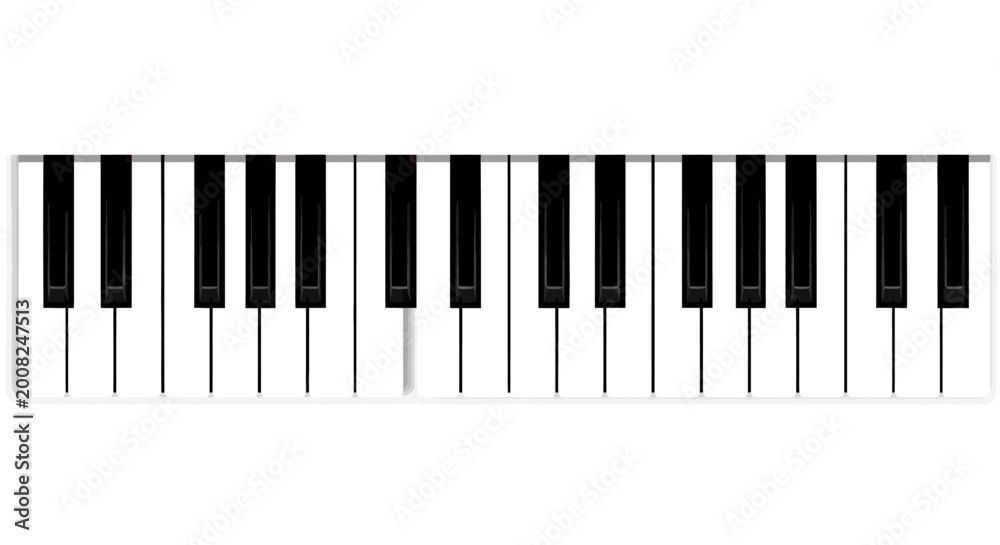 Fototapeta premium Closeup of piano keys instrument.