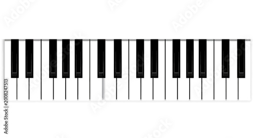 Foto Closeup of piano keys instrument.