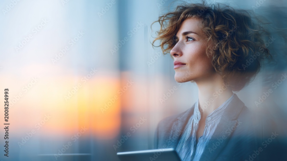 Obraz premium Woman portrait in thoughtful pose