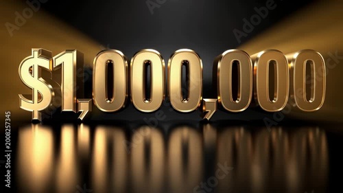 Dynamic video showcasing the inspiring journey of making a million dollars with success and wealth highlights