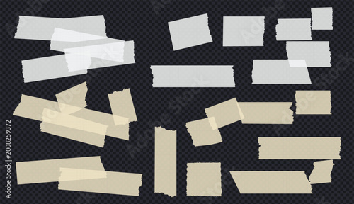 Foto Adhesive tape and masking tape strip set