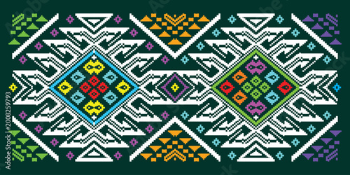 Tableau sur toile laos pattern, seamless pattern, wall paper design, allure pattern