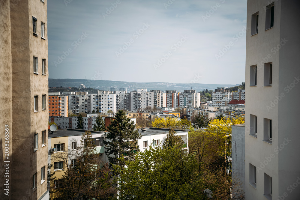 Obraz premium View on an old block of flats