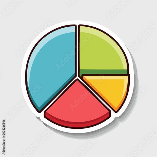 Free Download Colorful Pie Chart Illustration - GFXLoad