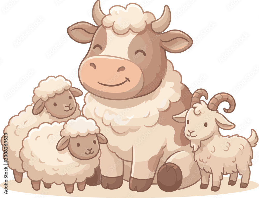 Obraz premium Eid Al Adha Illustration