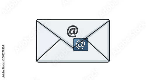 Email symbol on an envelope.