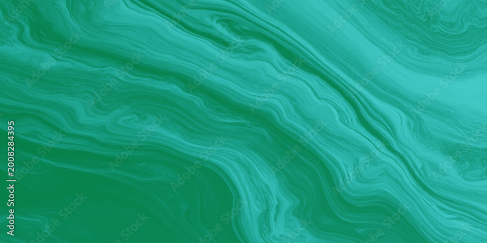 Fototapeta premium Vibrant green swirling marble texture background with smooth gradient and flowing patterns for design and decoration